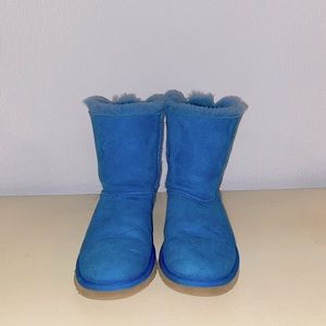 UGGS Blue Bailey Bow Boots